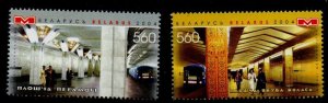 Belarus Sc 542a-b 2004 Minsk Subway Stations stamp set mint NH