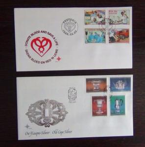 South Africa 1978 1986 FDC x 10 Blood Silver Flowers Parliament Radio Tourism   