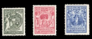 Liechtenstein #B11-13 Cat$57.60, 1932 Child Welfare, set of three, lightly hi...