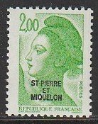 1986 St. Pierre and Miquelon - Sc 461 - MH VF - 1 single - France overprint