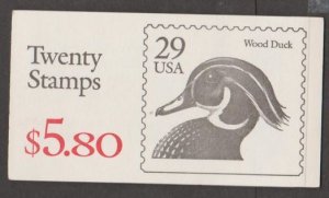 U.S.  Scott #2484a//2484e BK174 Wood Duck Stamp - Mint NH Booklet