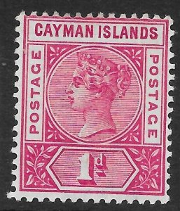 CAYMAN ISLANDS SG2 1900 1d ROSE-CARMINE MTD MINT