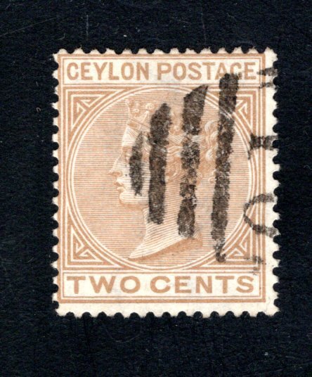 Ceylon #63,  F/VF, Used, CV $4.50 ....  1290049