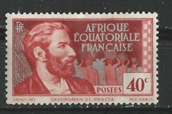 French Equatorial Africa # 45  DeBrassa 0.40fr  (1)    Unused