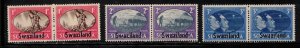 SWAZILAND  Scott # 38-40 MH - KGVI Peace Issue With Overprint