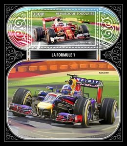 Togo - 2017 Formula 1 Racing Cars - Stamp Souvenir Sheet - TG17408b