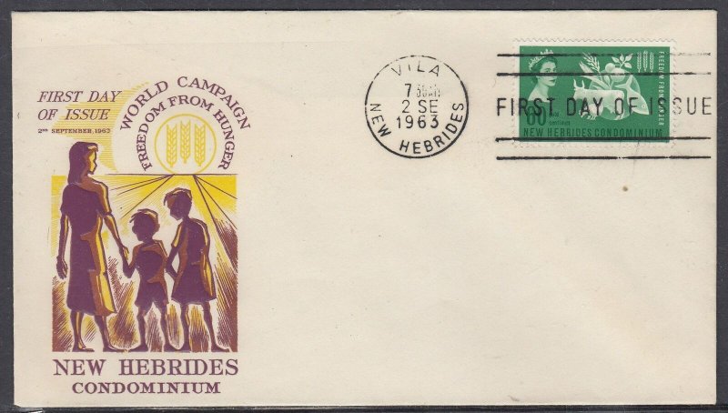 New Hebrides (British) Scott 93 -  Freedom from Hunger Issue