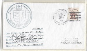 Bathyscaph Trieste 1977 signed by Dr. Robert Ballard (RMS Titanic) ... (53118)