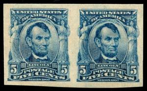 momen: US Stamps #315 Pair MNH OG PSE Graded XF-SUP 95