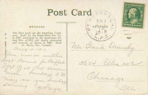 United States U.S. R.P.O.'s Pt. Huron & Chi. 1910 624-J-4  PC.