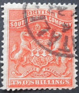 Rhodesia 1892 Two Shillings SG 5 used