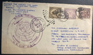 1929 USA LZ 127 Graf Zeppelin First Round The World Flight cover To Berlin Germa