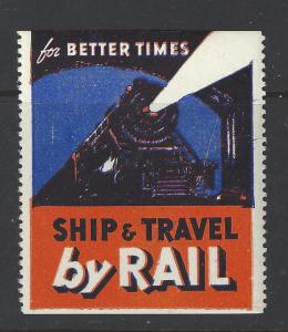 Early 1900s Railroad Train Advertisement Poster Stamp - (AV89)