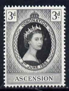 ASCENSION IS - 1953 - Coronation - Perf Single Stamp - Mint Never Hinged