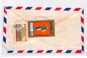 Ecuador Devon Great Britain Airmail Cover {samwells}PTS 1977 BQ169