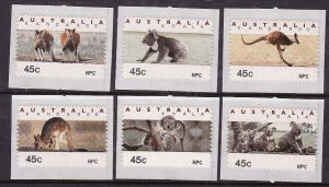 Australia-NPC-counter printed set-Threatened Species-Kangaroo-Koala-1994-