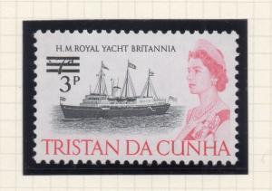 Tristan Da Cunha 1971 Early Issue Fine Mint Hinged 3p. Surcharged 230015