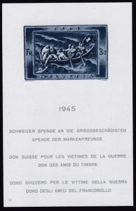 Switzerland 1945  Life Boat  Souvenir Sheet VF/NH(**)