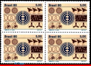 1709 BRAZIL 1980 EMBRATEL 15 YEARS, TELECOMMUNICATION, MI# 1783 C-1160 BLOCK MNH