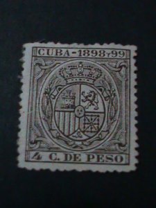 ​CUBA-1898-99 COAT OF ARM-126 YEARS OLD-MH STAMP-VF-RARE SCOTT NOT LISTED
