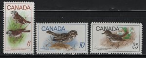 CANADA 496-498 MNH BIRDS SET 1969