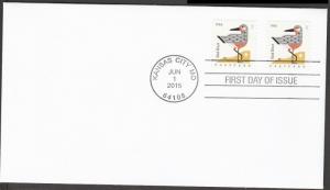 US 4991 Coastal Birds Red Knot CDS FDC 2015