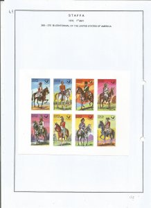 STAFFA - 1976 - Baden Powell - Perf 8v Sheet - CTO Light Hinged - Private Issue