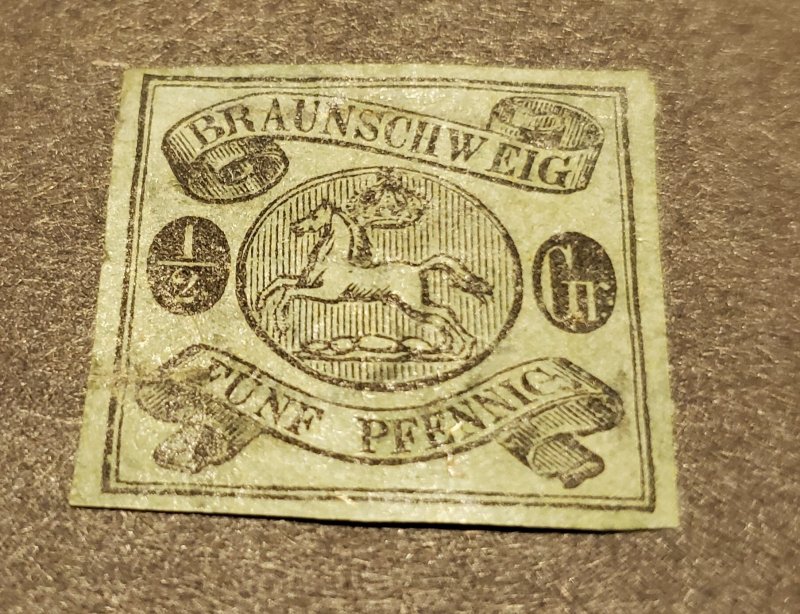 GER. STATE BRUNSWICK #6 MNG CV $21.00