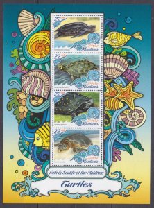 2016 Maldive Islands 6643-6646KL Marine fauna - Turtles 11,00 €