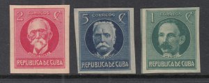 Cuba 280-283 Imperfs MNH VF