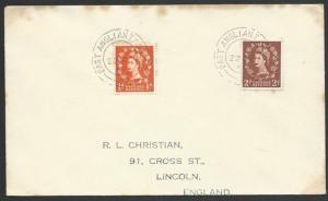 GB 1958 cover EAST ANGLIAN TPO DOWN  railway cancel........................50590