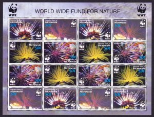 Micronesia WWF Feather Stars Sheetlet of 4 sets 2005 MNH SC#659 a-d