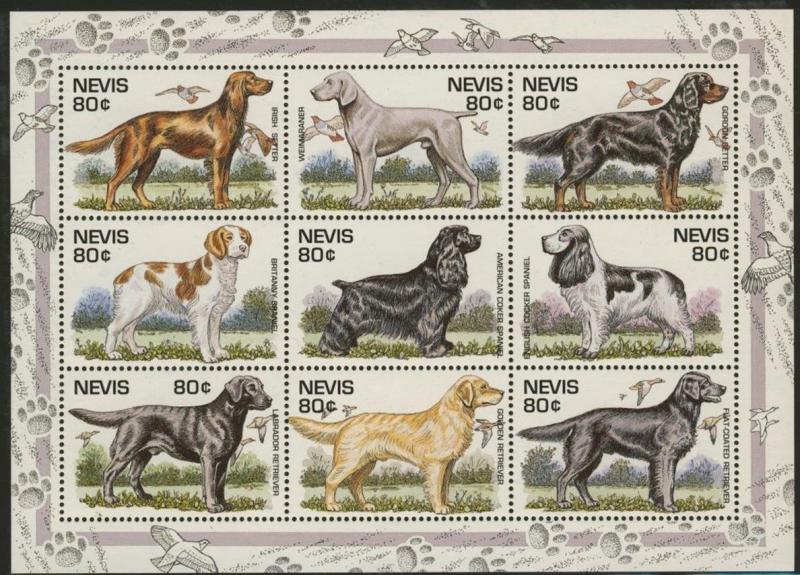 Nevis 907 MNH Dogs, Birds