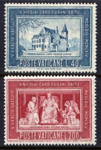 VATICAN Sc#395-6 1964 German Cardinal Nocholas Cusanus 1401-1464 MNH
