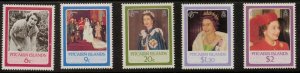 PITCAIRN ISLANDS SG285/9 1986 60th BIRTHDAY OF QUEEN ELIZABETH MNH