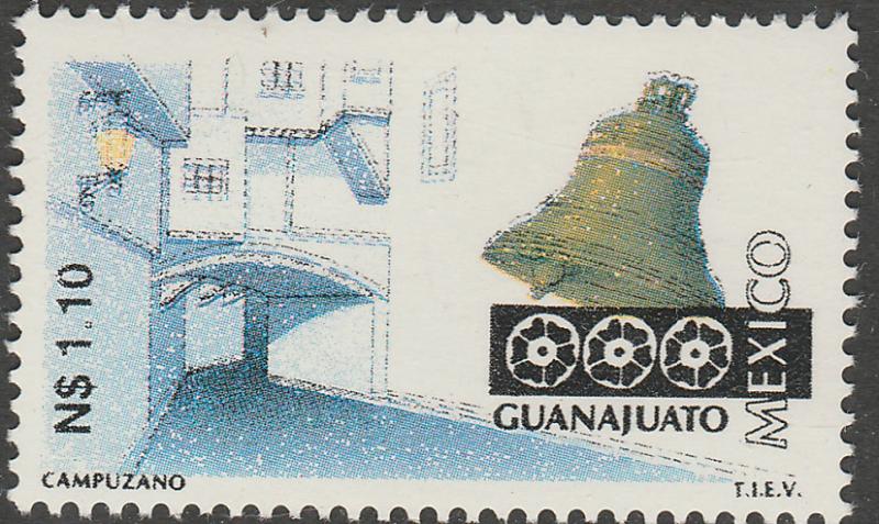 MEXICO 1784 N$1.10 Tourism Guanajuato street, bell. Mint, Never Hinged F-VF.