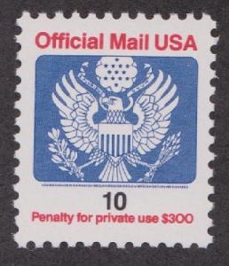 O146A 10c Official Mail MNH Single