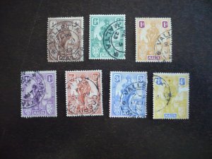 Stamps - Malta - Scott# 98-102,105,107 - Used Part Set of 7 Stamps