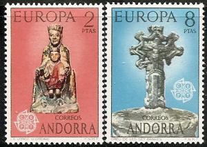 Andorra-Spanish  79-80 Mint OG 1974 Europa