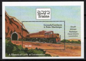 Grenada Grenadines 2220 MNH Trains Locomotives Transportation ZAYIX 0224S0054