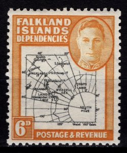 Falkland Islands Dep. 1946-49 George VI, 6d ‘South Poke’ error [Unused]