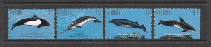 GAMBIA #1690-3 WHALES & DOLPHINS MNH