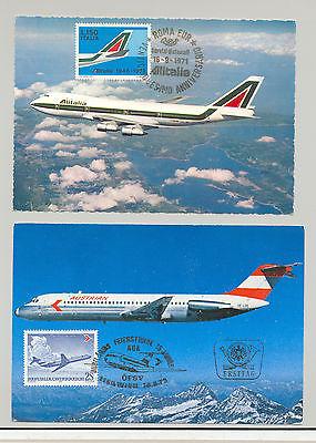 Aviation Mixed Lot of 12v Worldwide Post Cards, Maximum C...