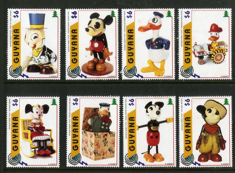 GUYANA 3098a-h  MH  SCV $6.00  BIN $2.75 DISNEY