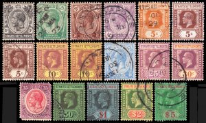 Straits Settlements Scott 179 -- 201 (1921-32) Used F-VF, CV $90.10 C