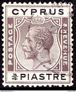 CYPRUS 1925 KGV ¾pa Brownish-Black & Black SG119 Used