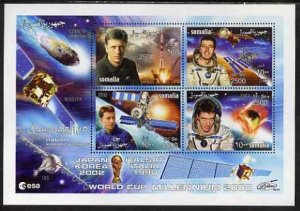 SOMALIA - 2002 - Space, Roberto Vittori - Perf 4v Sheet - M N H - Private Issue