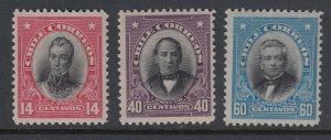 Chile 1912-13 Top Values 2nd President Issue VLM Mint. Scott 117-123