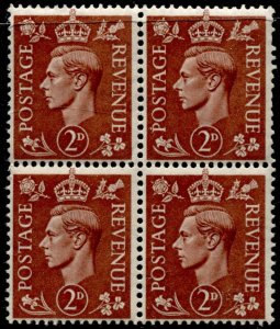 Great Britain #283 KGVI Definitive Issue Block of 4 MNH