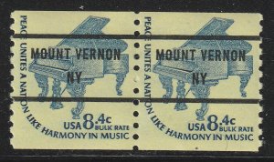 Precancel - Mount Vernon, NY - PSS 1615C-81 Coil Pair - MH